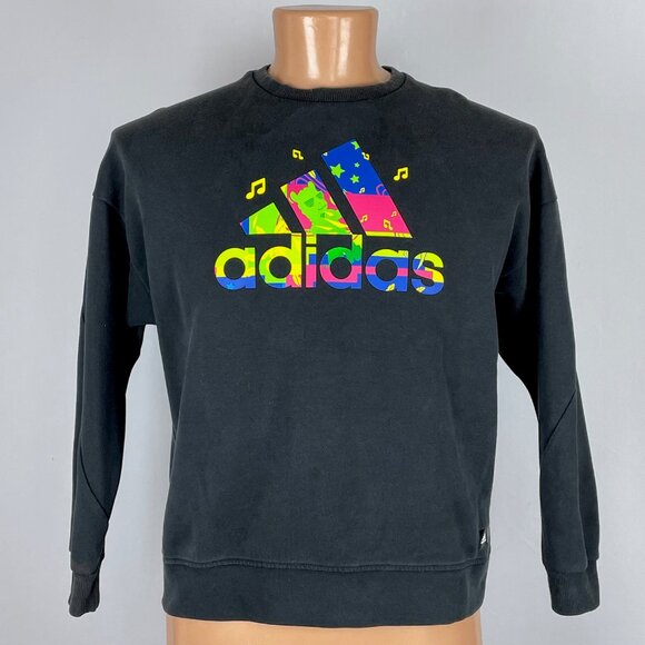 NWOT DISCONTINUED Adidas X LEGO VIDIYO Sweatshirt Sz L Retro 80s Music Street - Picture 2 of 8